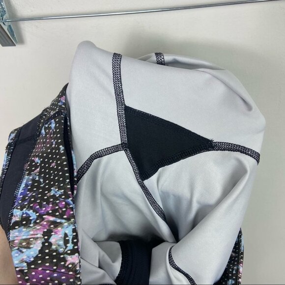 Rare Lululemon Run Inspire Tights Floral Sport Print Leggings Size 8 Yoga Pants - Picture 6 of 9